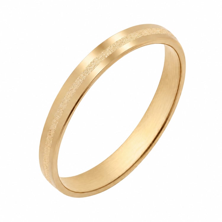 Eheringe aus mattem Gold mit glänzenden Rändern Kalea 170923