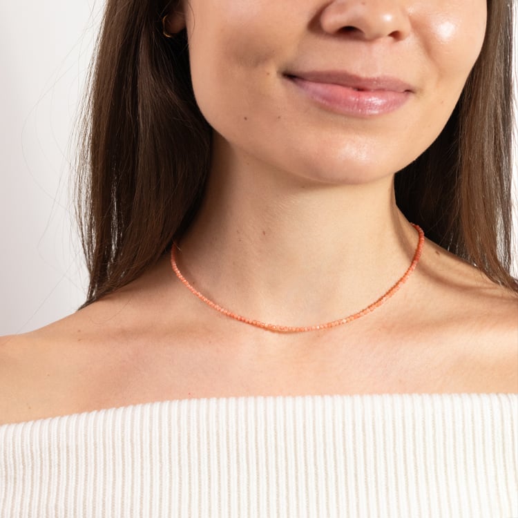 Korallen Halskette für Kinder mit kleinen Kugeln Bizy 149956