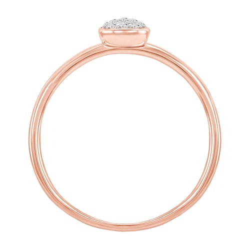 Goldring mit Tropfen voller Diamanten Lestia