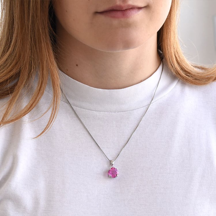 Silberne Schmuckkollektion mit rosa Saphiren Daphne 82351