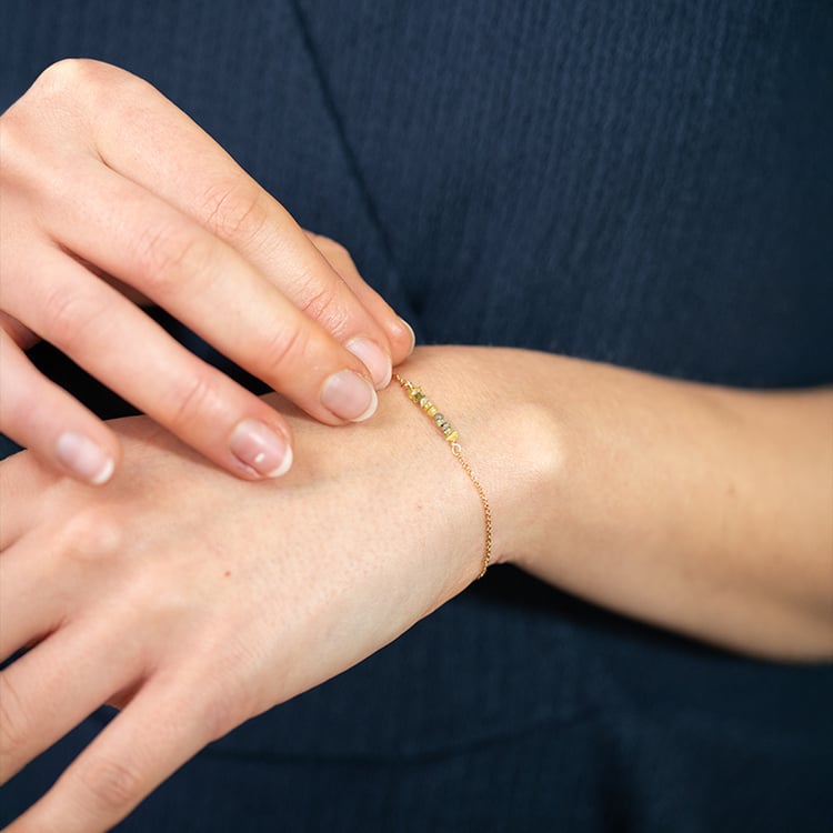Armband mit gelben ungeschliffenen Diamanten Wiul 150256
