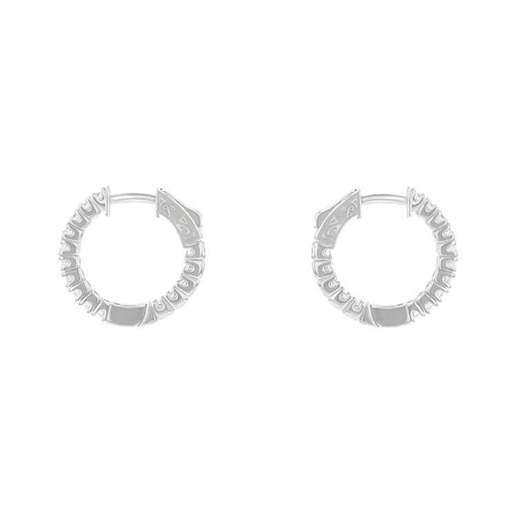 Silberne Ringohrringe mit Zirkonia Leary 81407