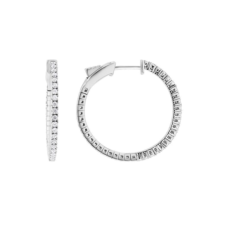 Goldene Flexi Creolen mit Lab Grown Diamanten Zeta 141290