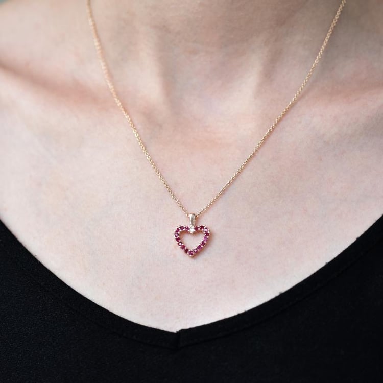 Goldkette mit Herzanhänger 7744