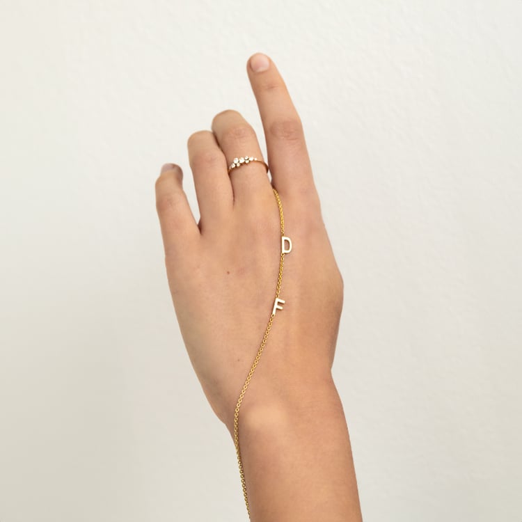 Silbernes Armband mit 2 Buchstaben Ihrer Wahl Annika 132852