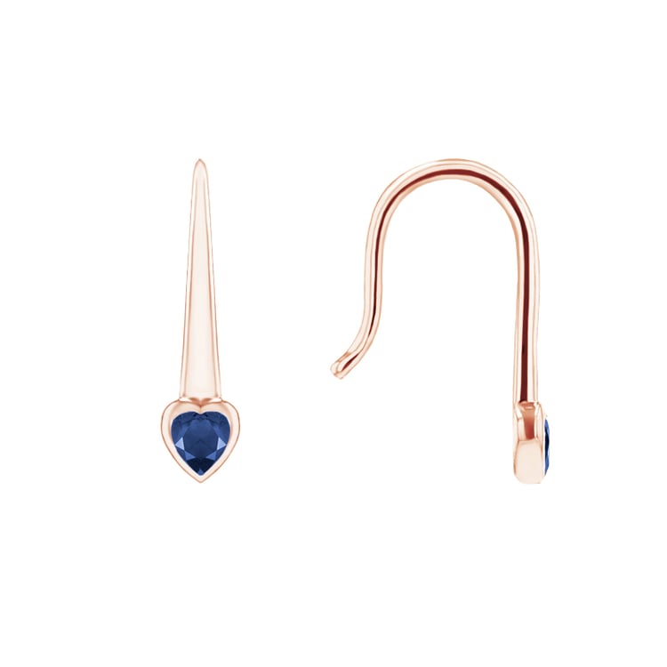 Hängeohrringe mit Saphir Herzen Levy 144761