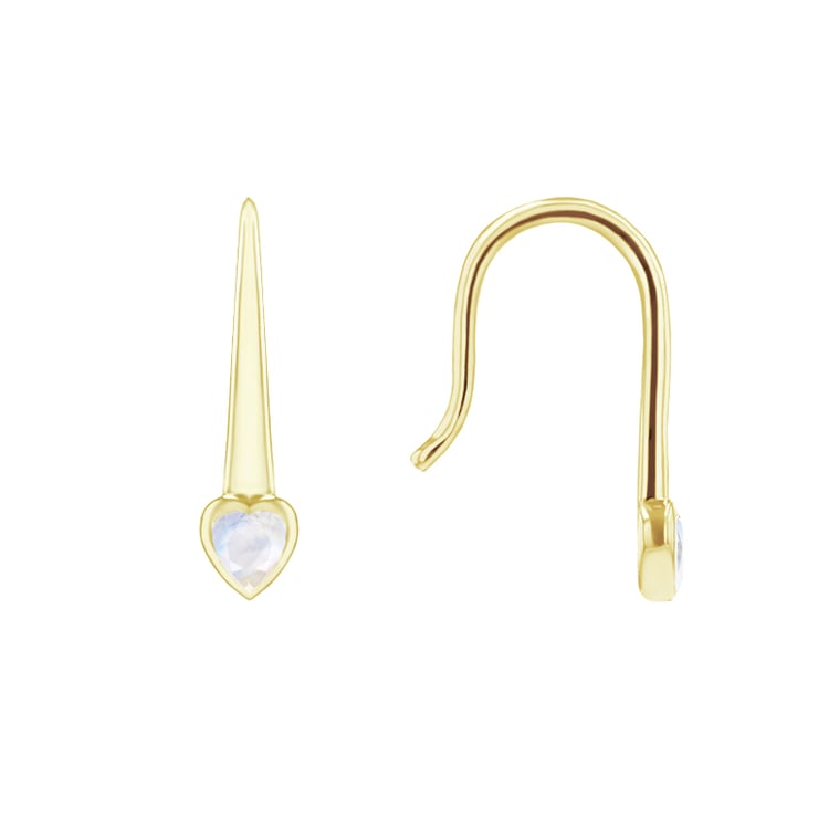 Hängeohrringe mit Mondstein in Herzform Levy 144776