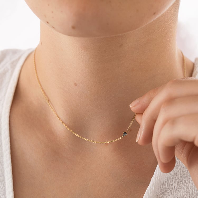 Halskette mit Salt and Pepper Diamant in Kite Form Ranka 156067