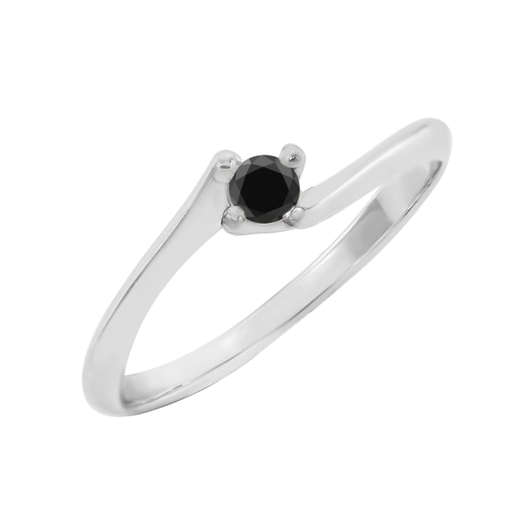 Goldener Verlobungsring mit schwarzem Diamanten Neoma 70330