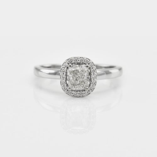 Verlobungsring aus Gold mit Prinzess-Diamanten Eleria