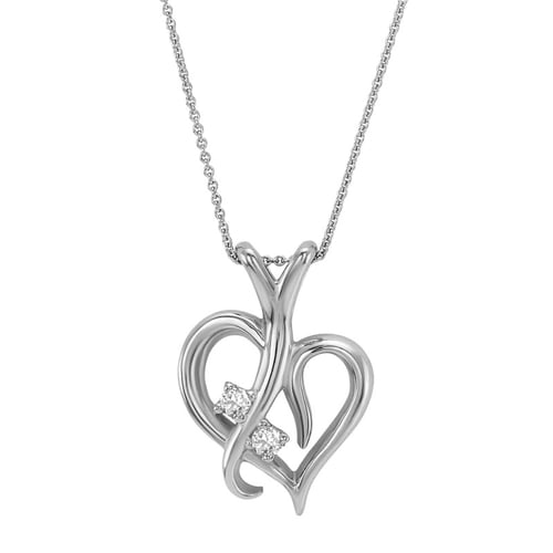 Goldenes Herz mit Diamanten in Anhänger Lynelle