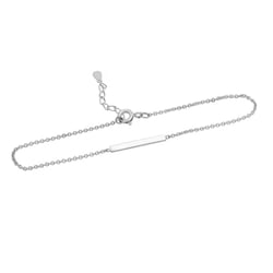 Silbernes minimalistisches Armband Bar