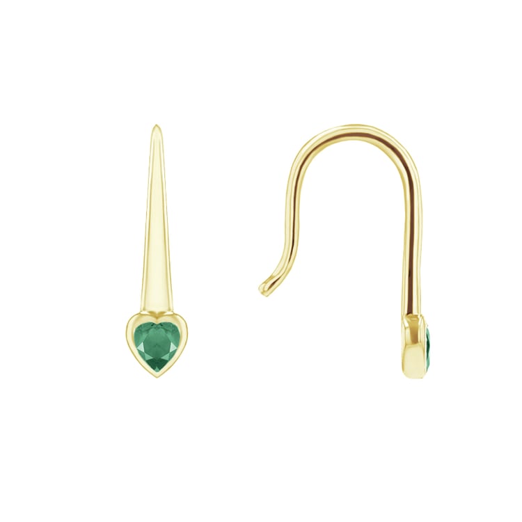 Hängeohrringe mit Smaragd Herzen Levy 144767
