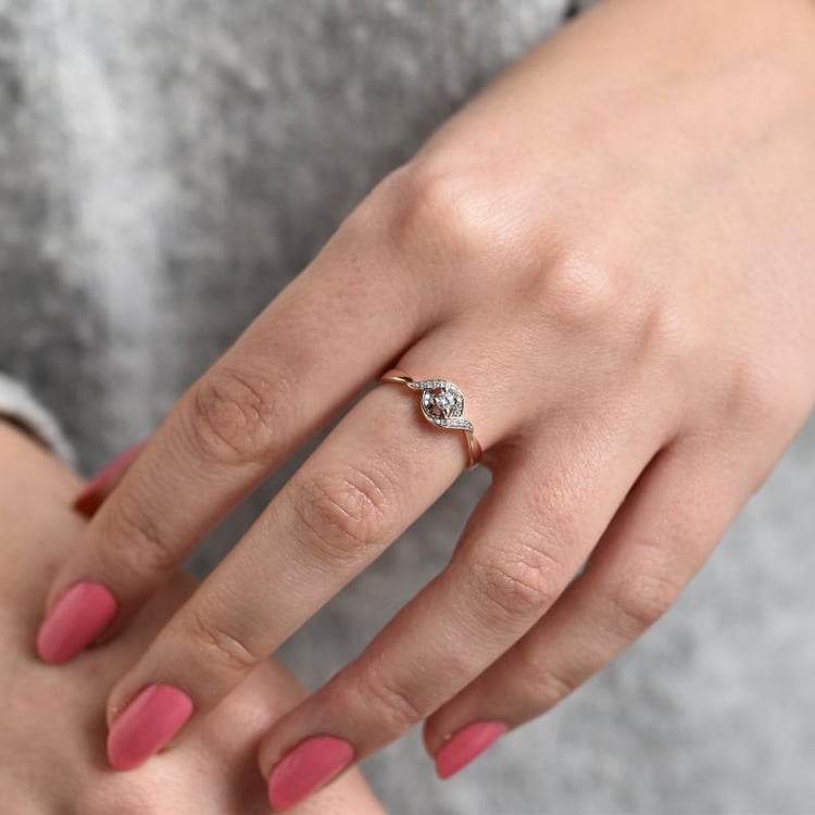 Romantischer Silberring mit Lab Grown Diamanten Nurisa 104600