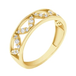 Atypischer Eternity-Ring mit Diamanten Borys