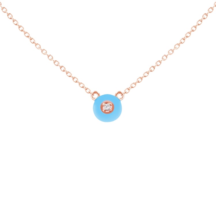 Halskette aus Keramik mit einem Lab Grown Diamanten Celina