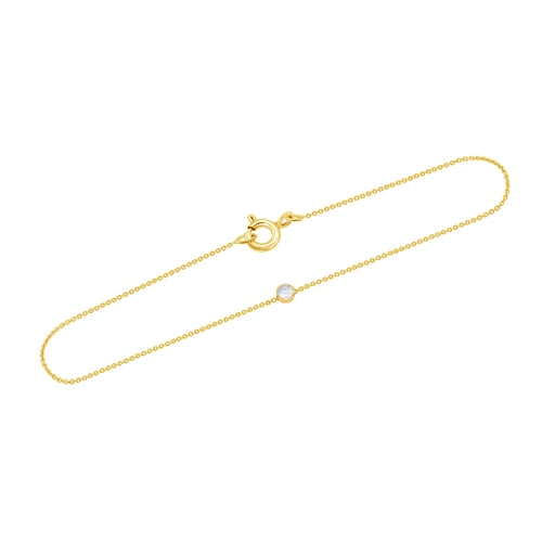 Minimalistisches Armband in Gold und mit Mondstein Bonato