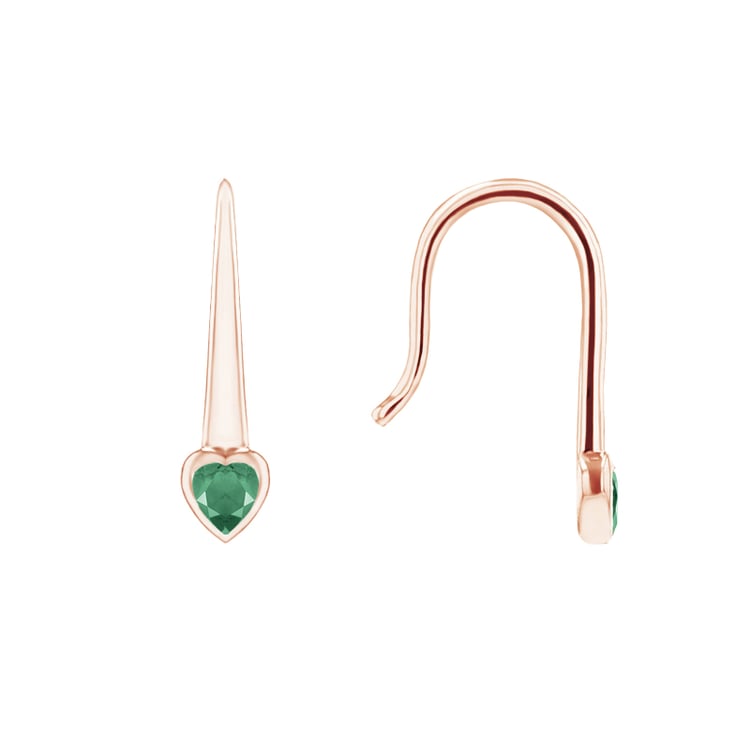 Hängeohrringe mit Smaragd Herzen Levy 144770
