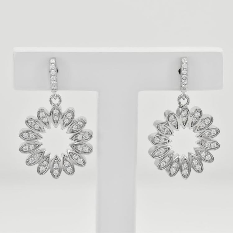 Silberohrringe in Form einer Sonne Taha 35808