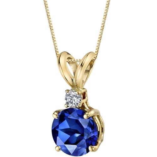 Saphir-Anhänger aus Gold mit Diamanten Emolyna