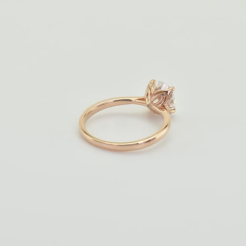 Solitär Verlobungsring mit Moissanit und Diamant Hleene