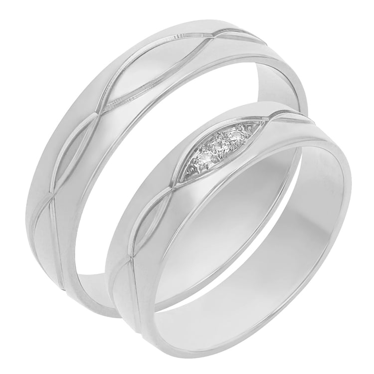 Eheringe aus Gold mit Gravur und Diamanten Consus 78610