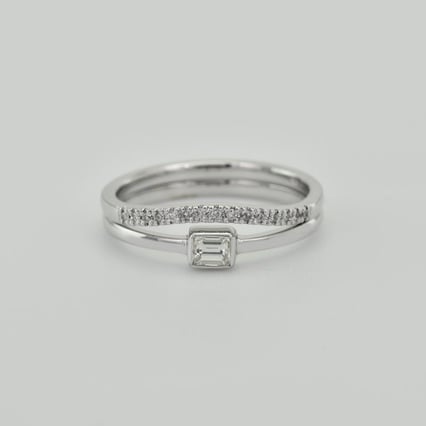 Goldenes Ringset mit Diamant Hera