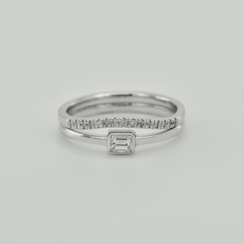 Goldenes Ringset mit Diamant Hera