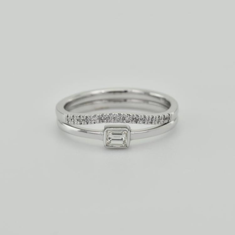 Goldenes Ringset mit Diamant Hera 27713