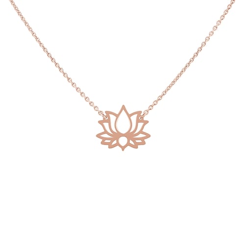 Silberne Yoga Halskette Lotosblume