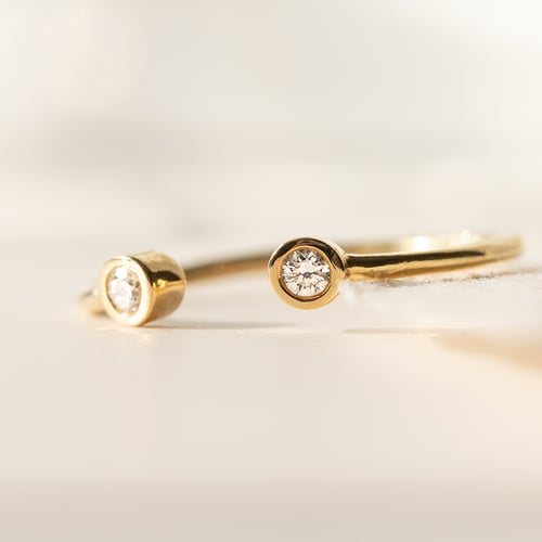 Offener Ring mit zwei Lab Grown Diamanten Orion