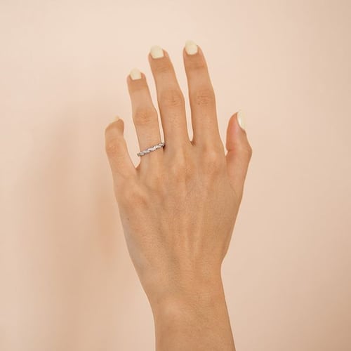 Geflochtener Eternity-Ring mit Diamanten Allan