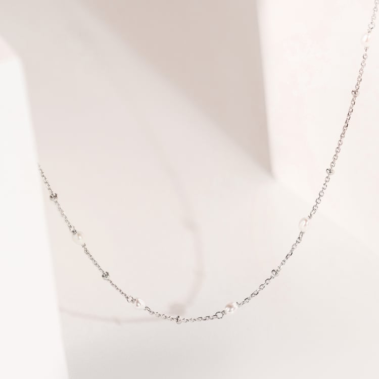 Silberne Halskette mit Perlen Landia 164629