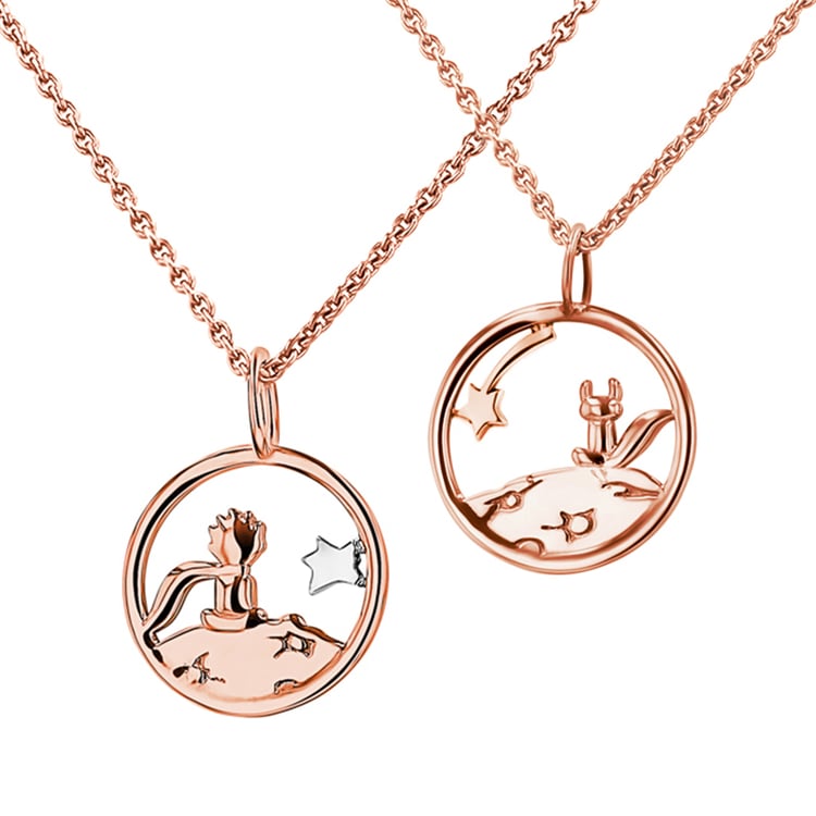 Set von Silbernen Geschnitzte Halsketten Kleiner Prinz 152418