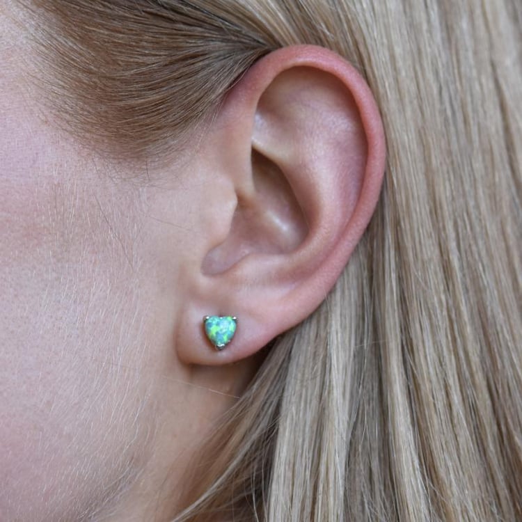 Schmuckset aus Silber mit grünen Opalen Elizabell 23706