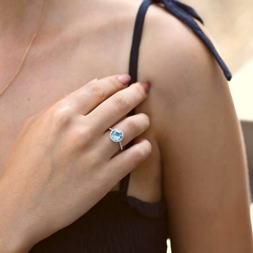 Goldring mit 2.75ct Topas und Diamanten Xana