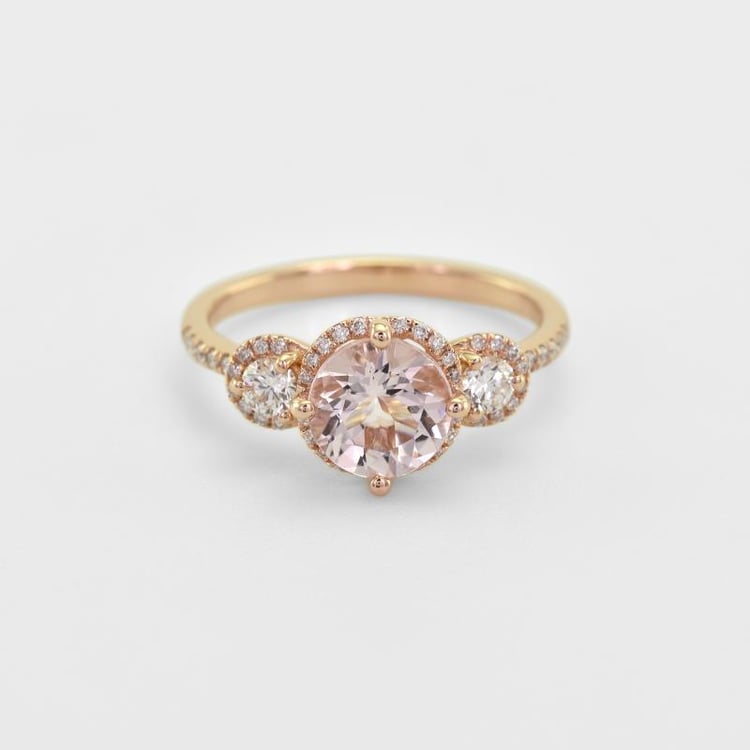 Verlobungsring aus Gold mit Morganit und Diamanten Wirk 48283