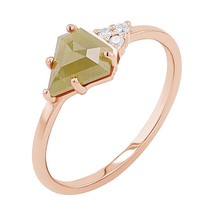 Ring mit fünfeckigem Salt and Pepper Diamant Emilija 131736