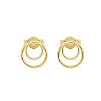 Goldene Ohrstecker mit zwei Ringen Signife