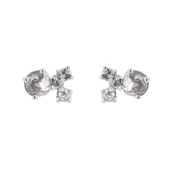 Cluster-Ohrringe mit Salt and Pepper Diamanten Kerrie