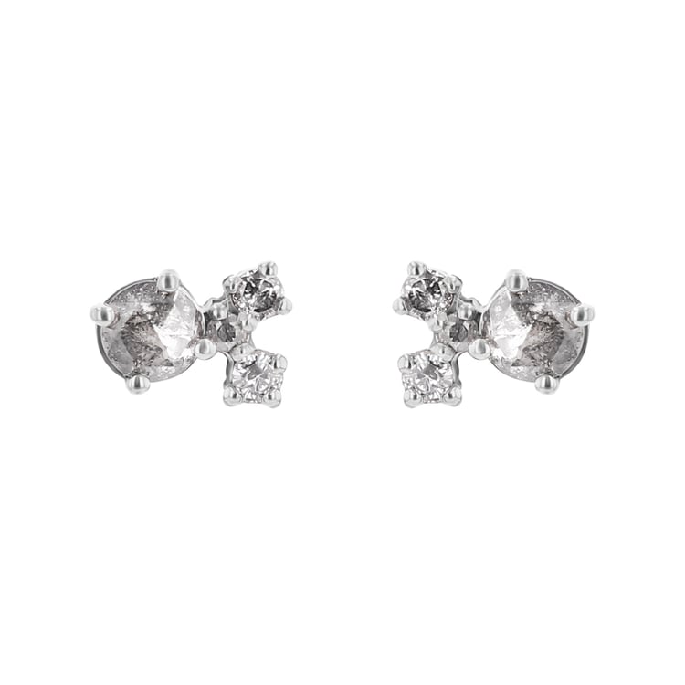 Cluster-Ohrringe mit Salt and Pepper Diamanten Kerrie 102495