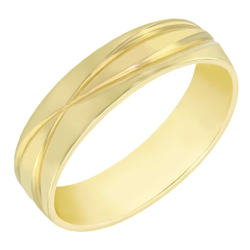 Eleganter goldener Ehering mit Diamant Carlo