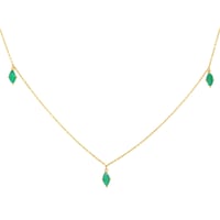 Goldene Kette mit brasilianischen Smaragden Elmie