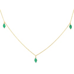 Goldene Kette mit brasilianischen Smaragden Elmie