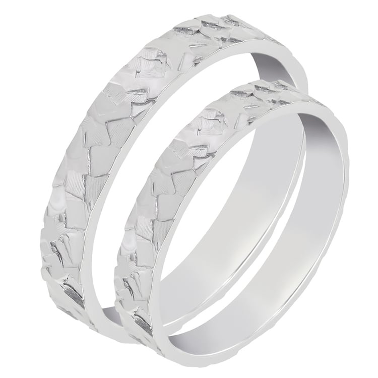 Trauringe aus Gold mit Relief 37729