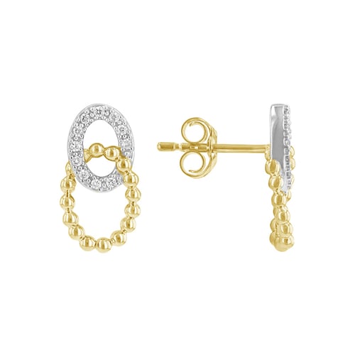 Durchflochtene Ohrringe mit Diamanten Helene