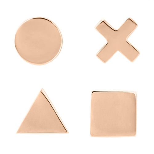 Goldene geometrische mix &amp; match Ohrringe Aine