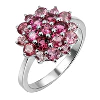 Goldring mit Blüte aus Turmalinen Fannie