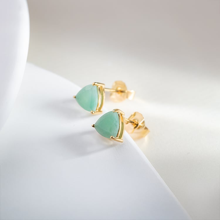 Zarte Ohrringe aus Silber mit Smaragden Nellie 151298