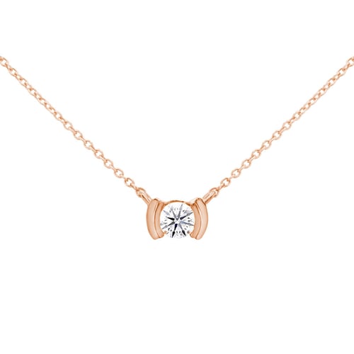 Minimalistische goldene Halskette mit einem Lab Grown Diamanten Gosta